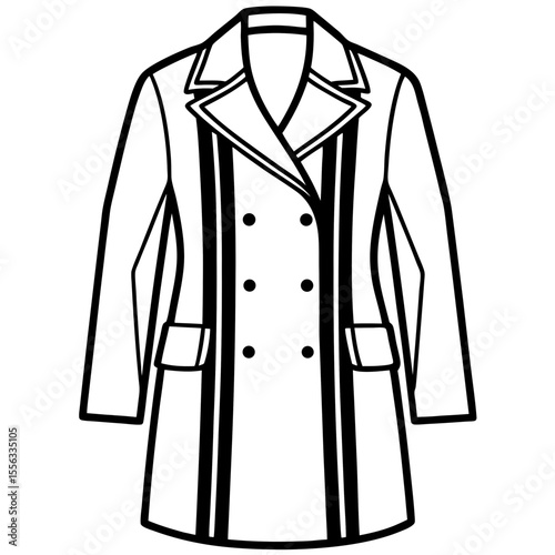 Stylish Overcoat Silhouette Design