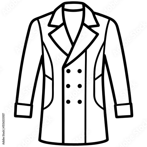 Stylish Overcoat Silhouette Design