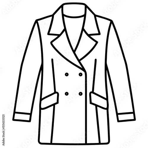 Stylish Overcoat Silhouette Design