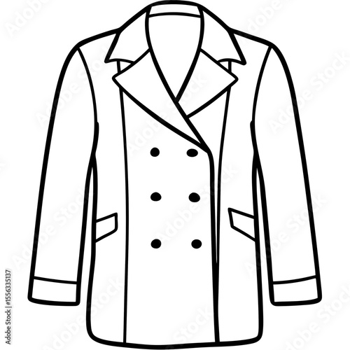 Stylish Overcoat Silhouette Design