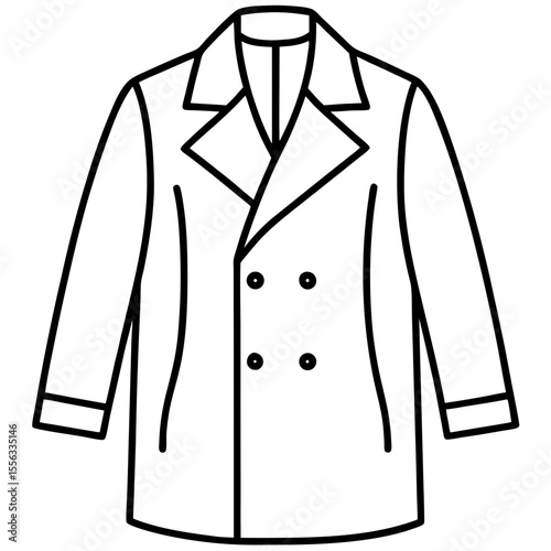 Stylish Overcoat Silhouette Design