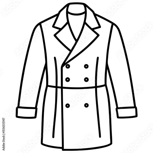 Stylish Overcoat Silhouette Design