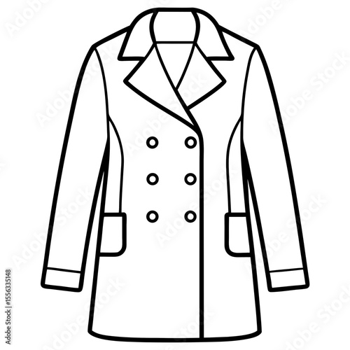 Stylish Overcoat Silhouette Design
