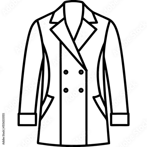 Stylish Overcoat Silhouette Design