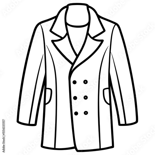 Stylish Overcoat Silhouette Design