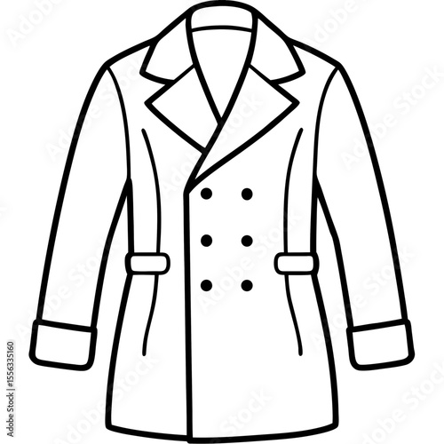 Stylish Overcoat Silhouette Design
