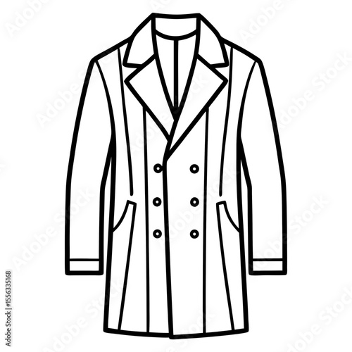 Stylish Overcoat Silhouette Design