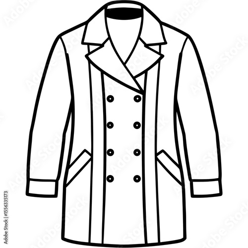 Stylish Overcoat Silhouette Design