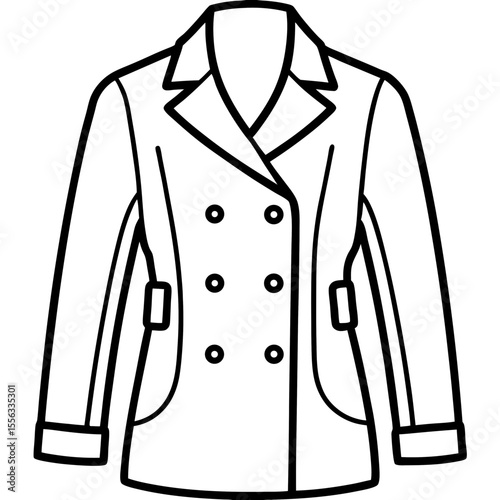 Stylish Overcoat Silhouette Design