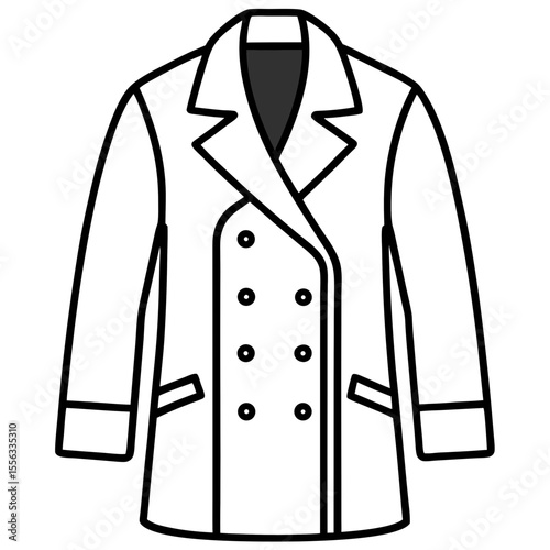 Stylish Overcoat Silhouette Design