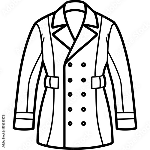 Stylish Overcoat Silhouette Design