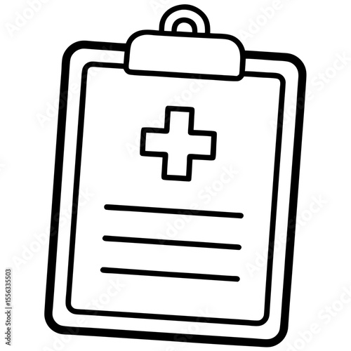 Doctor’s Notes Icon – Flat Medical Vector