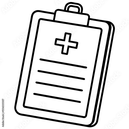Doctor’s Notes Icon – Flat Medical Vector