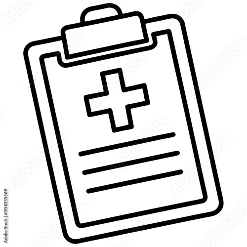 Doctor’s Notes Icon – Flat Medical Vector