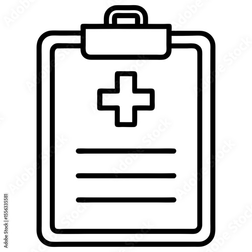 Doctor’s Notes Icon – Flat Medical Vector