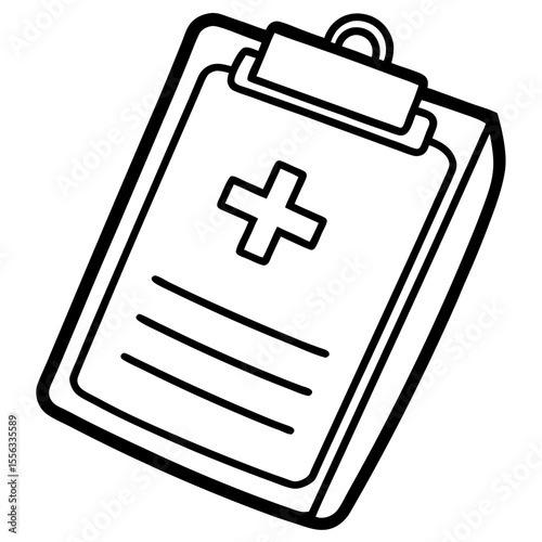 Doctor’s Notes Icon – Flat Medical Vector