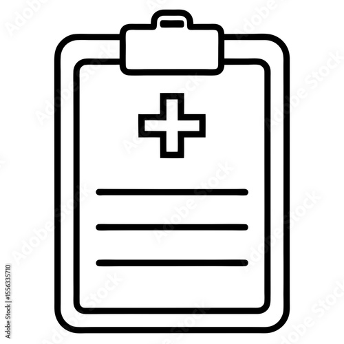 Doctor’s Notes Icon – Flat Medical Vector