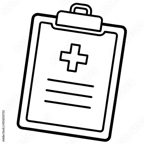 Doctor’s Notes Icon – Flat Medical Vector