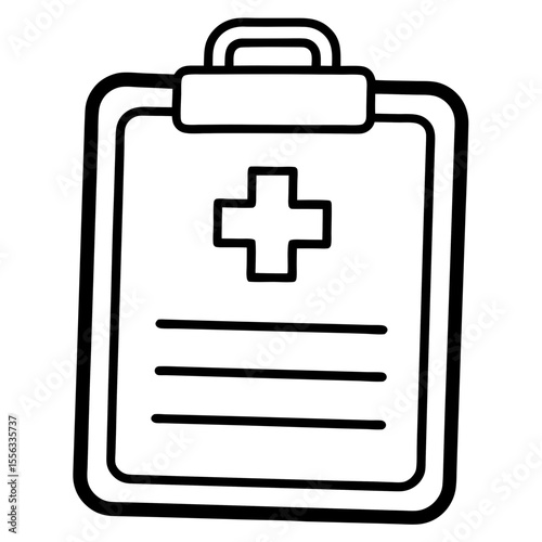 Doctor’s Notes Icon – Flat Medical Vector