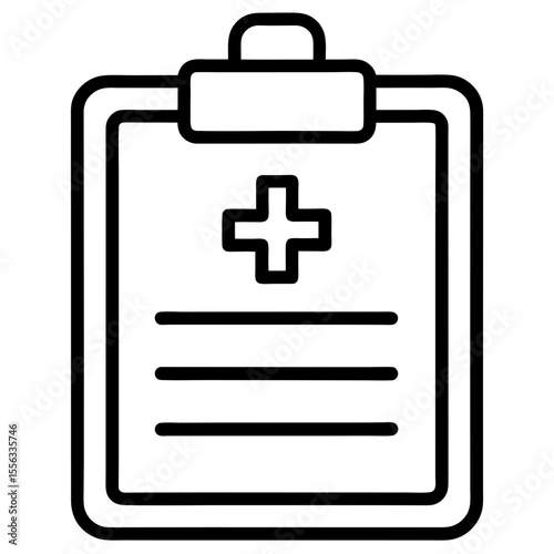 Doctor’s Notes Icon – Flat Medical Vector
