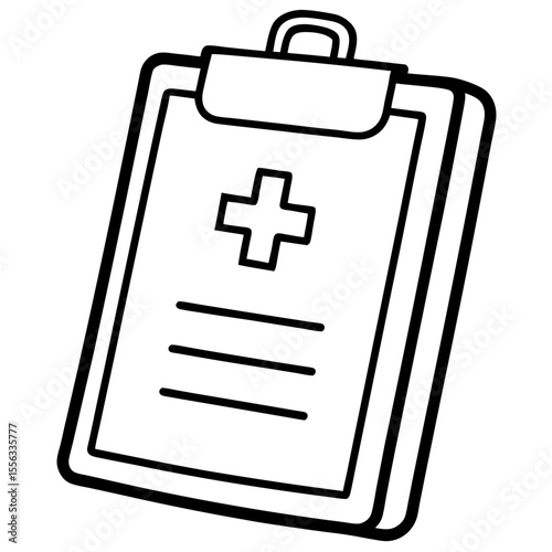 Doctor’s Notes Icon – Flat Medical Vector