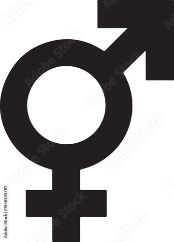 Male and female gender vector symbol