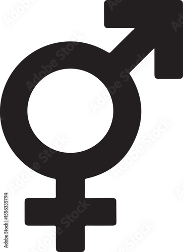 Male and female gender vector symbol