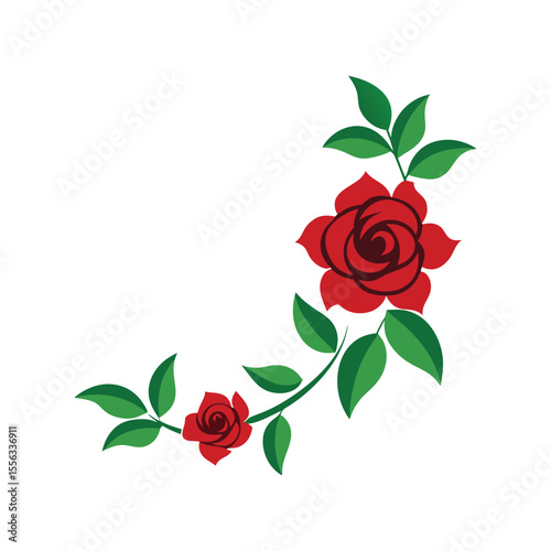 Elegant Rose Border Design for Invitations and Cards