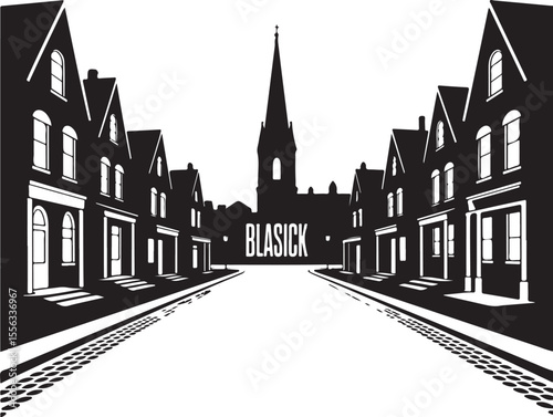 Cityscape of fifty low-rise buildings