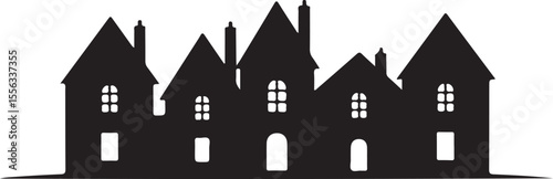 Cityscape of fifty low-rise buildings