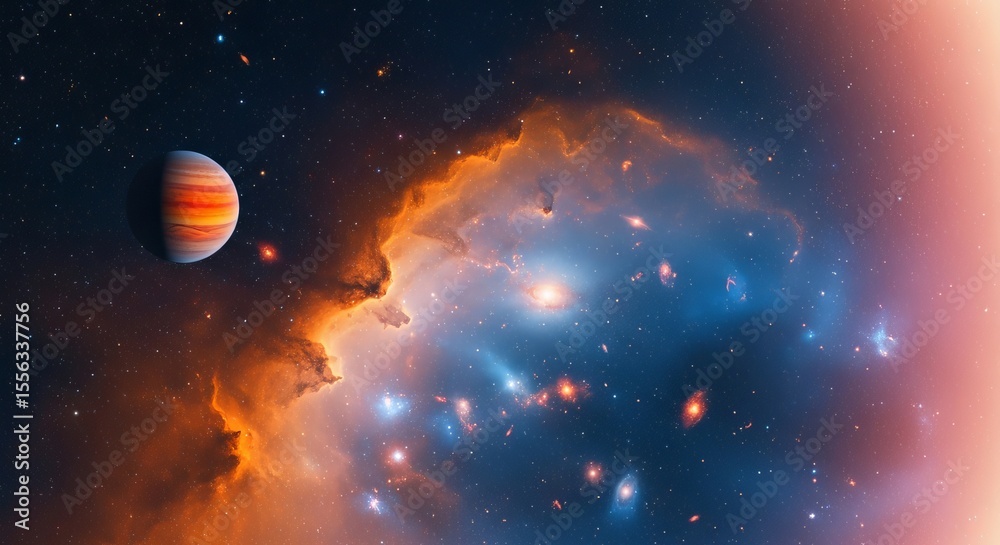 Fototapeta premium Space Galaxy Wallpaper, landscape, 4k.