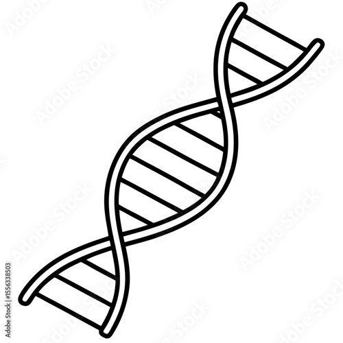 Double Helix Science Line Art