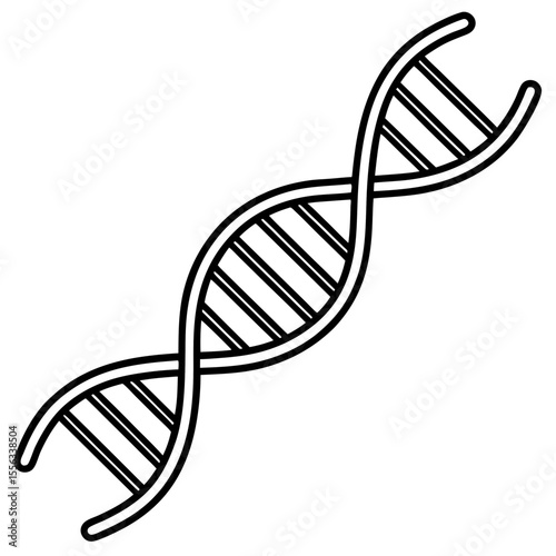 Double Helix Science Line Art