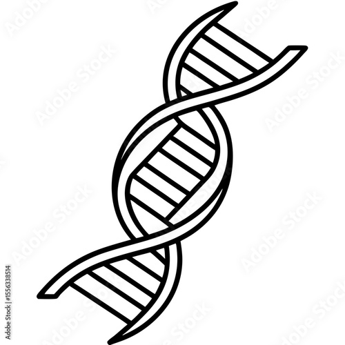 Double Helix Science Line Art