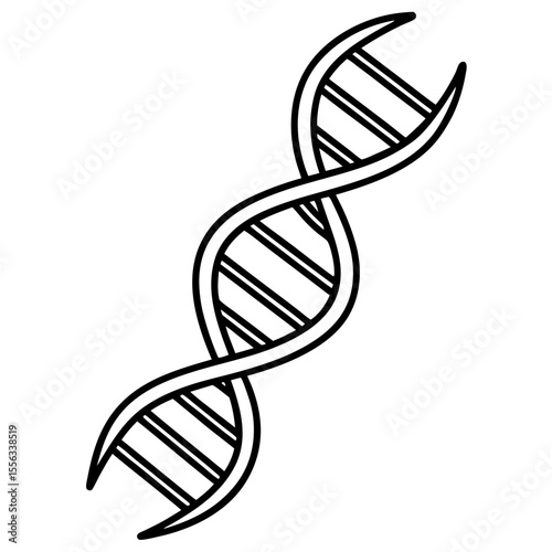 Double Helix Science Line Art