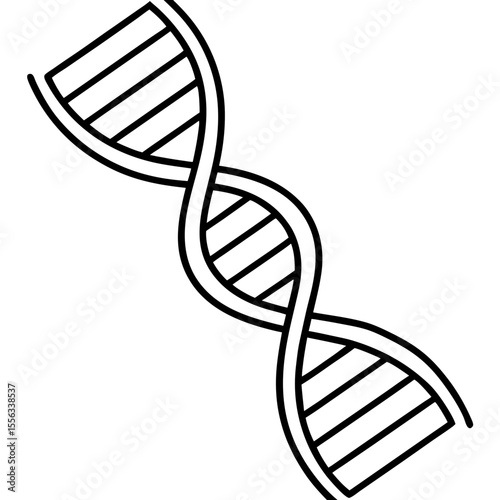 Double Helix Science Line Art