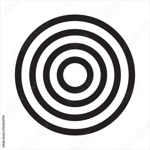 Concentric circles graphic design element with a central target