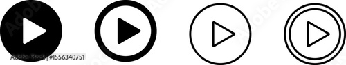 Play Button Icon Start Buttons Video Audio Player Navigate Symbol