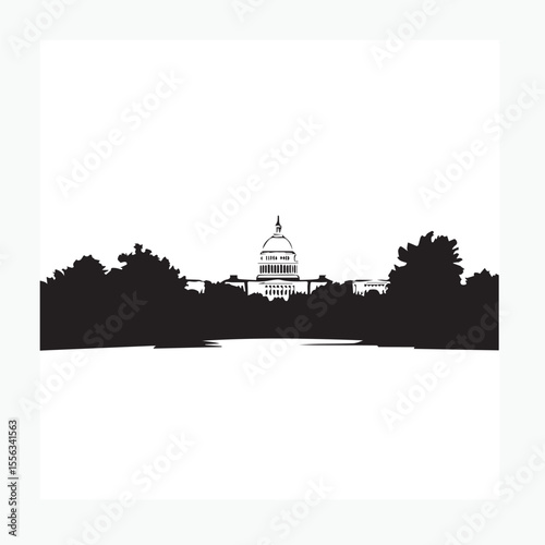 washington dc skyline silhouette