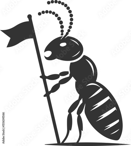 Black vector clipart termite insect animal silhouette illustration