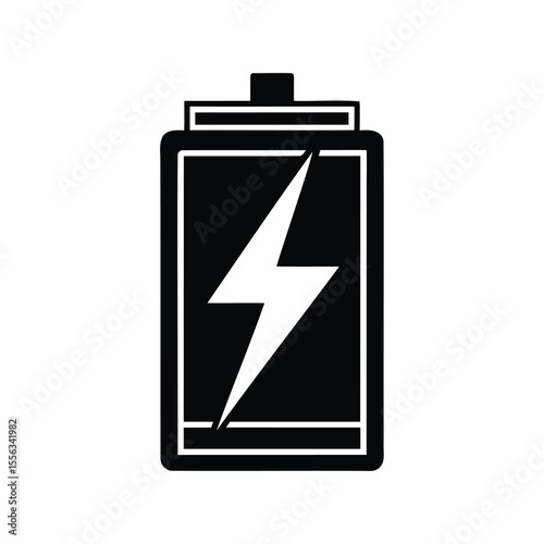 Battery icon with lightning bolt, energy, charge, power, electricity representation
