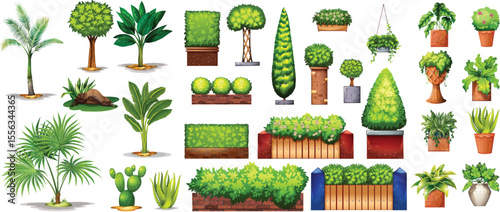 Collection of species of plants and trees
