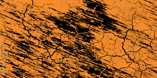 orange black brush pattern wrap car sticker banner abstract sporty lines black orange grunge brush color combination. illustration eps10.
