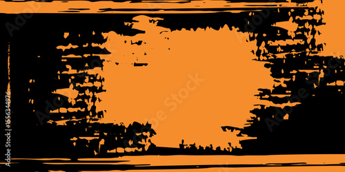 orange black brush pattern wrap car sticker banner abstract sporty lines black orange grunge brush color combination. illustration eps10.