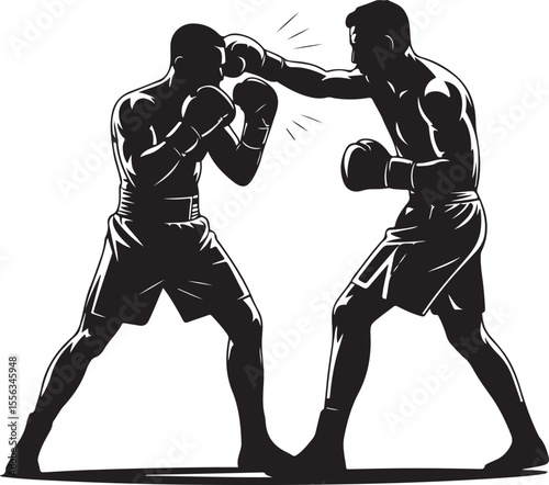 Boxer in Fighting Stance Silhouette

Champion Boxer Throwing a Punch Vector

Boxer Training with Gloves Silhouette

Ring Fighter Action Silhouette Scene

Knockout Punch Boxer Vector Art