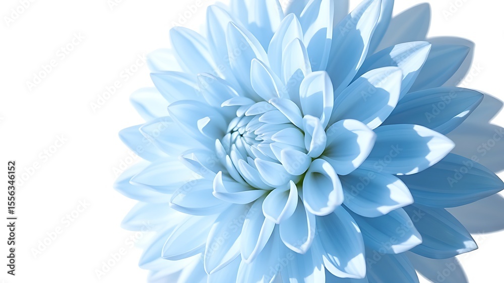 Obraz premium A vibrant light blue dahlia in full bloom, showcasing natural beauty with soft backlighting.