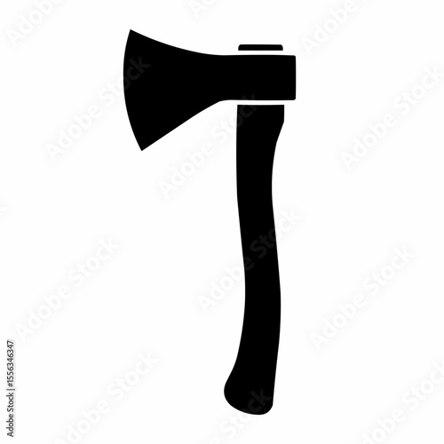 Axe icon, silhouette on white background