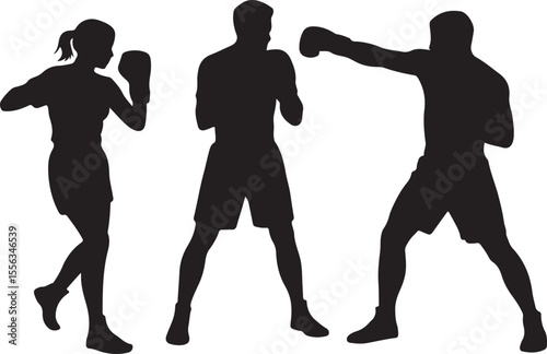 Boxer in Fighting Stance Silhouette

Champion Boxer Throwing a Punch Vector

Boxer Training with Gloves Silhouette

Ring Fighter Action Silhouette Scene

Knockout Punch Boxer Vector Art