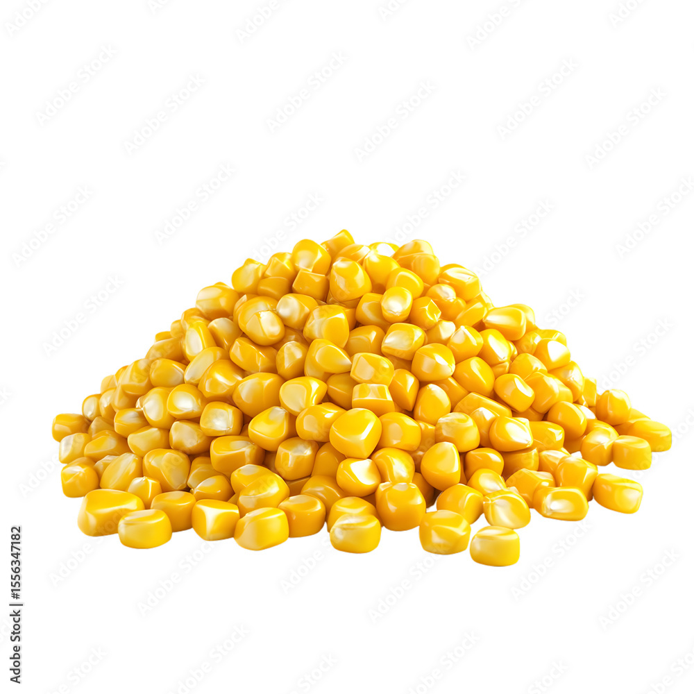 Fototapeta premium Pile of golden yellow corn kernels.