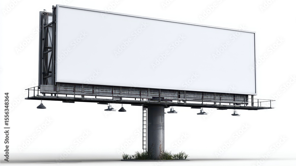 Obraz premium A blank billboard standing alone, ready for advertising messages.